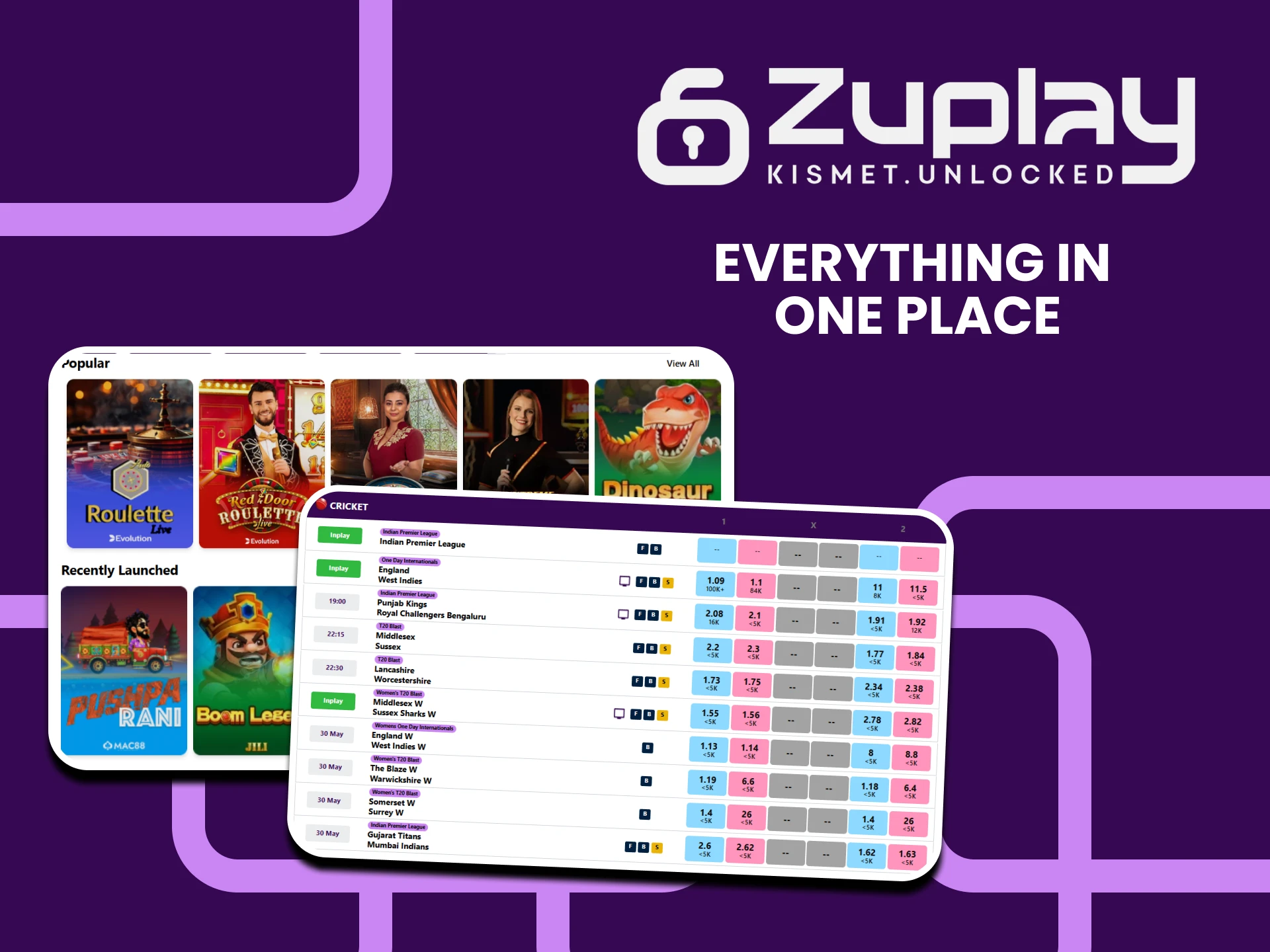 Play and bet with Zuplay.