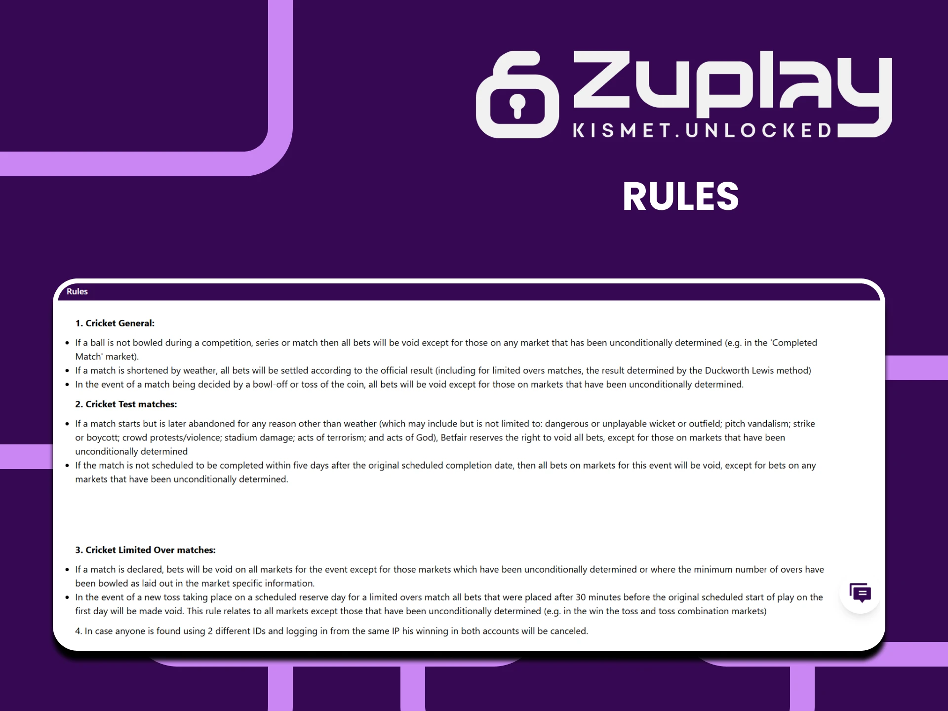 Please review the Zuplay website terms of use.