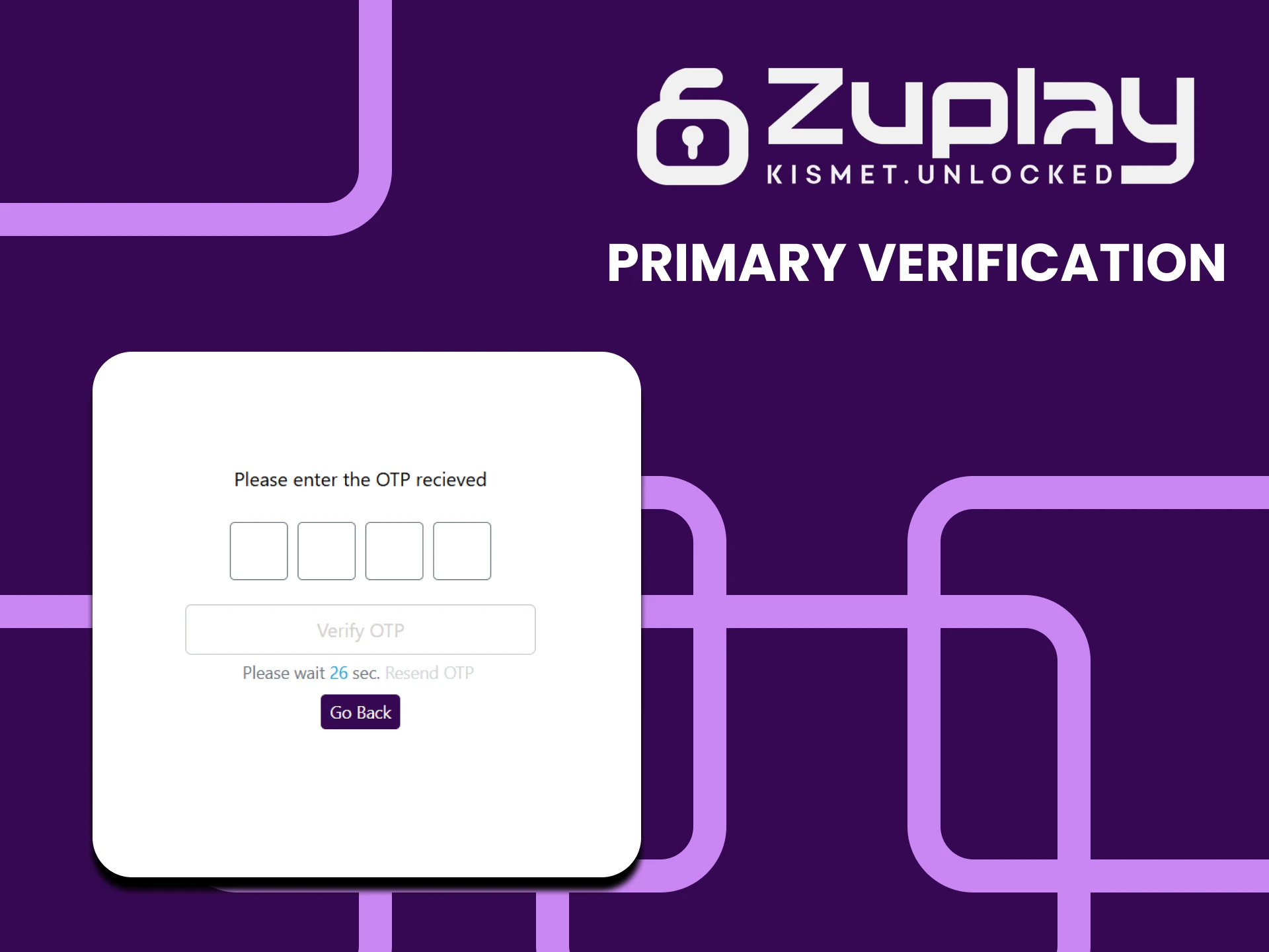 Complete initial verification on the Zuplay website.